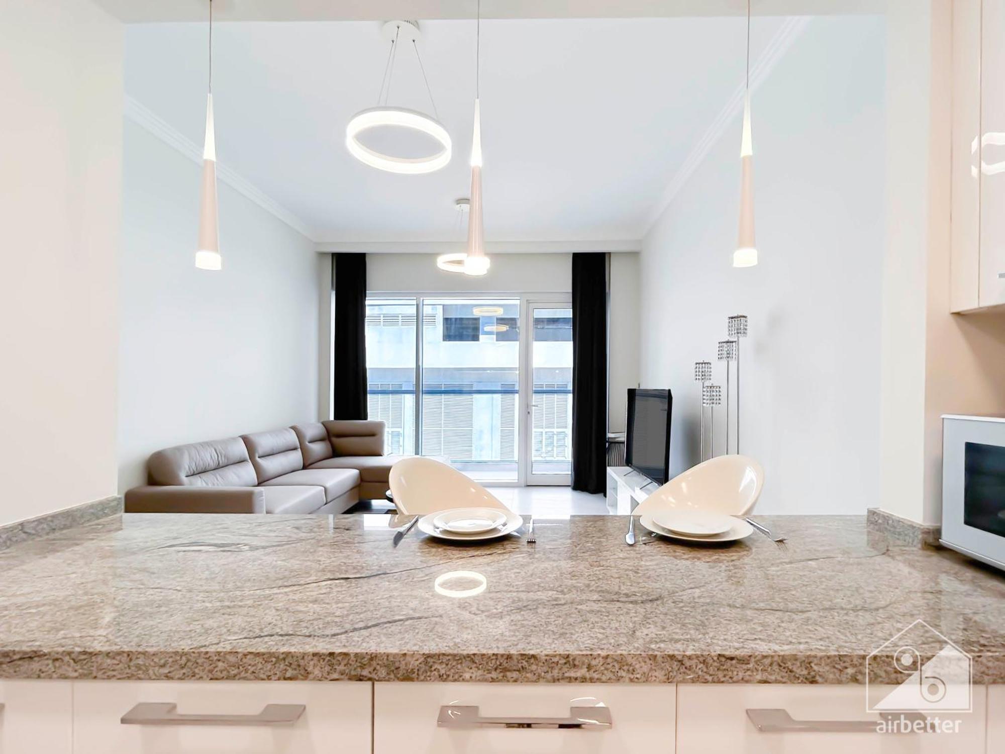 Stylish 1-Bedroom Retreat With Balcony Views Apartment